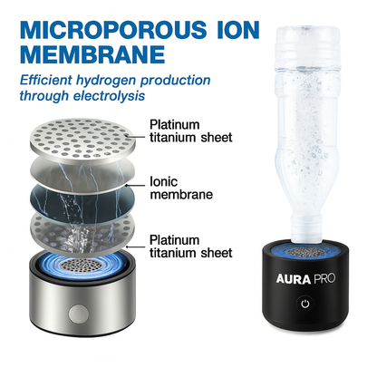 Aura H2O: Pro (3-in-1) Hydrogen Bottle