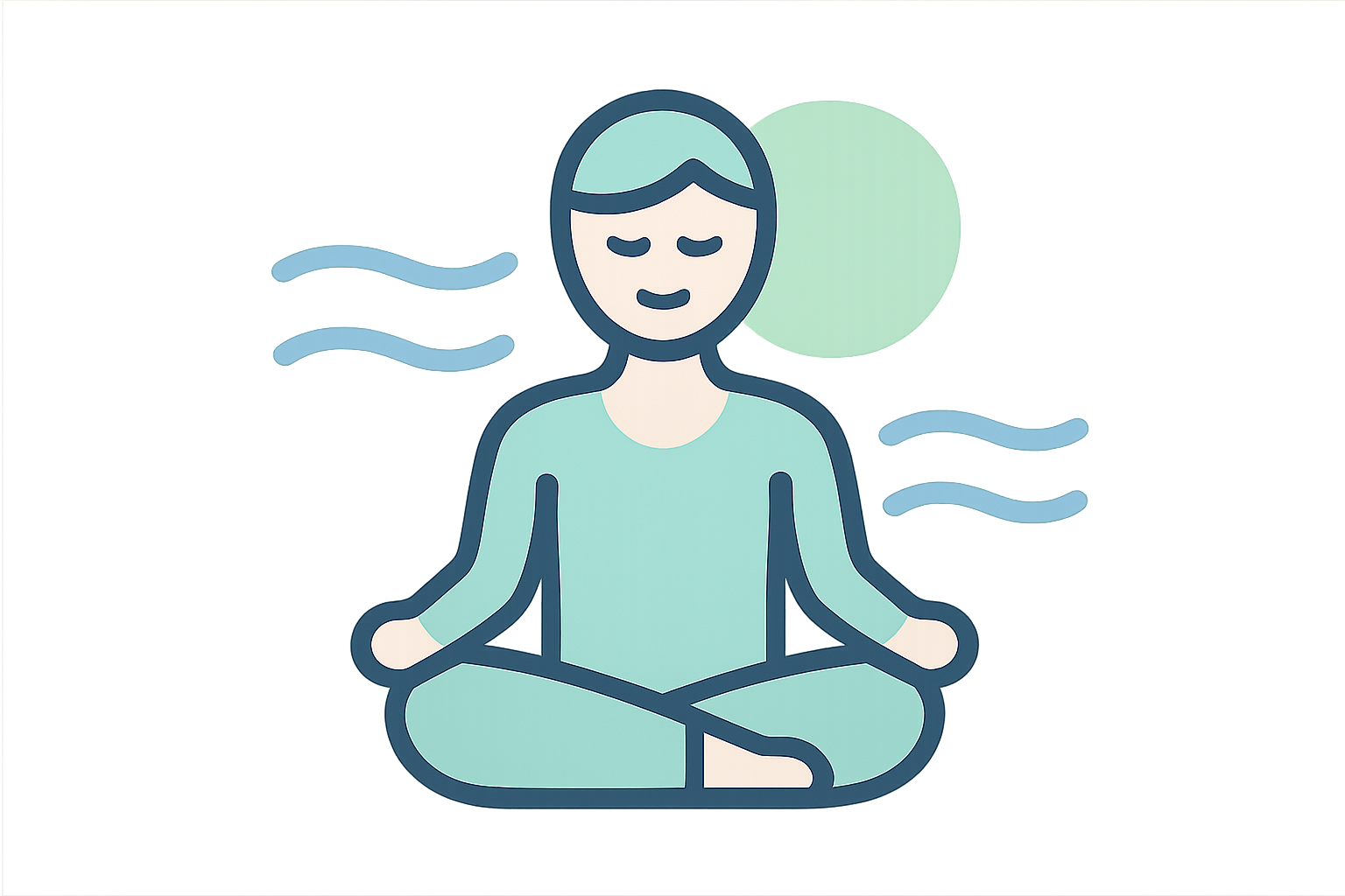 Reduced Stress and Anxiety icon with a transparent background